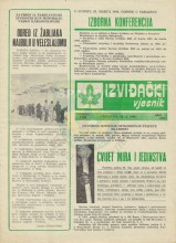 Омот за извиђачки часопис - Извиђачки вјесник - бр.256, 19.март 1986.