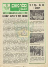 Насловница часописа Извиђачки вјесник - број 253, за 5.фебруар 1986.